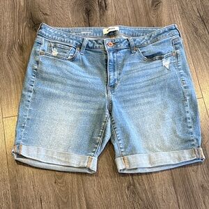 💜Sonoma Bermuda Light Blue Jean Shorts Y2K revival effortless cool street casual